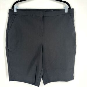 Chico's Flat Front‎ Black Bermuda Utility Shorts Size 18 Size 3 Size XL Trouser